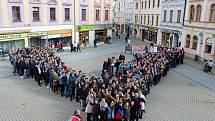 Výstražná studentská stávka v Šumperku ve čtvrtek 15. března.