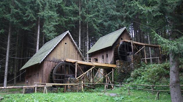 Hornický skanzen u Zlatých Hor.