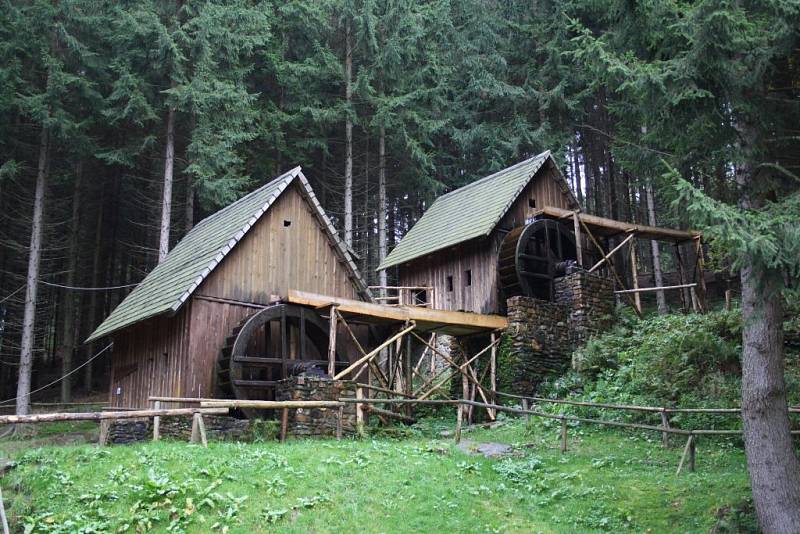 Hornický skanzen u Zlatých Hor.