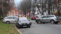 Nehoda v ulici 8. května v Šumperku.
