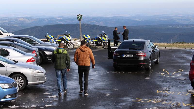 Návštěva prezidenta Miloše Zemana na Pradědu.