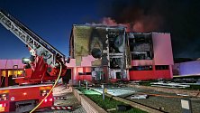 Požár rodinné vily v Moravičanech, středa 6. září 2023.