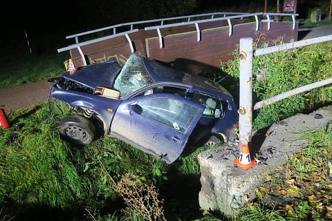 Nehoda opilého řidiče u cyklostezky mezi Mohelnicí a Moravičany, 30.9.2023