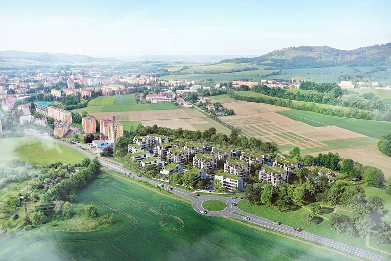Vizualizace budoucí čtvrti Šumperské Vinohrady. Zdroj: Prumrent Real Group