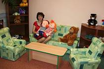 Výslechová místnost určená dětem, které se staly oběťmi trestné činnosti