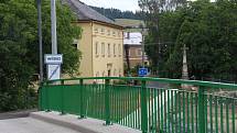 Stavba protipovodňových opatření na řece Desné - lokalita u mostu U Zmrzlináře.