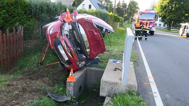 Nehoda 12. července 2022 v Bělé pod Pradědem.