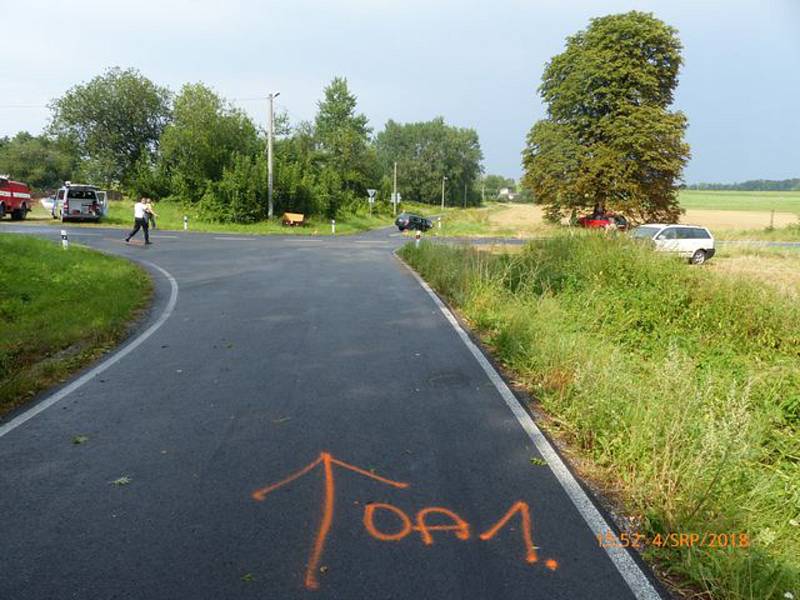 Nehoda u Horních Heřmanic.