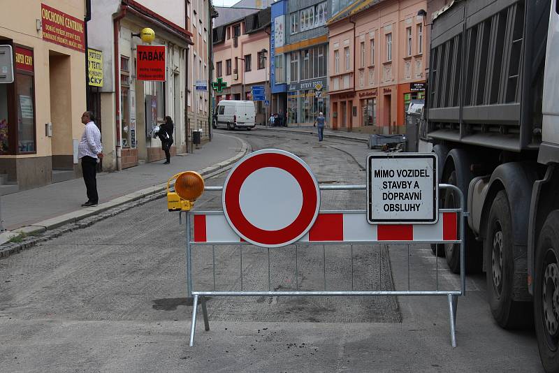 Stavební ruch v Zábřehu. Ulice Žižkova.