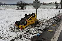 Nehoda mezi obcemi Zábřeh a Libivá, neděle 24. prosince 2023.