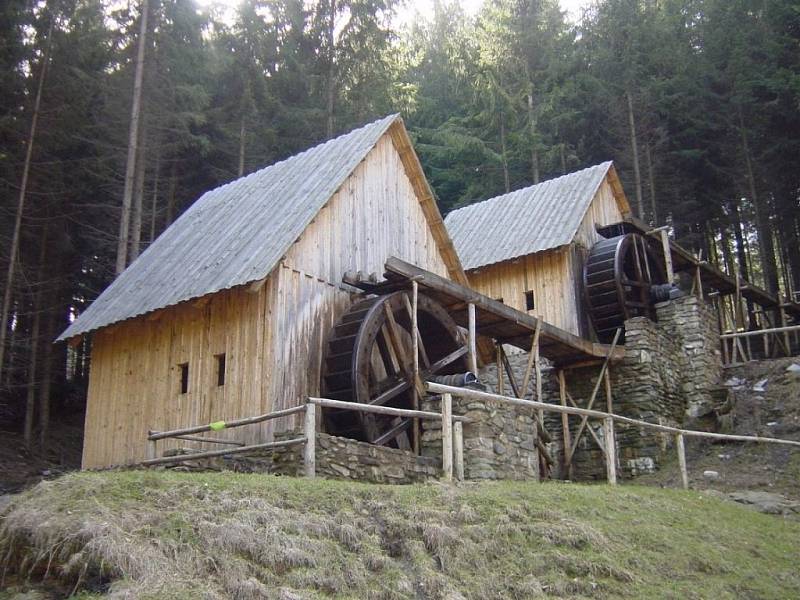 Hornický skanzen Zlatorudné mlýny u Zlatých Hor na Jesenicku.