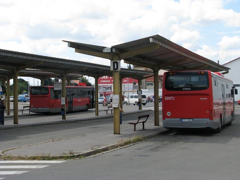 Autobusové nádraží v Šumperku.