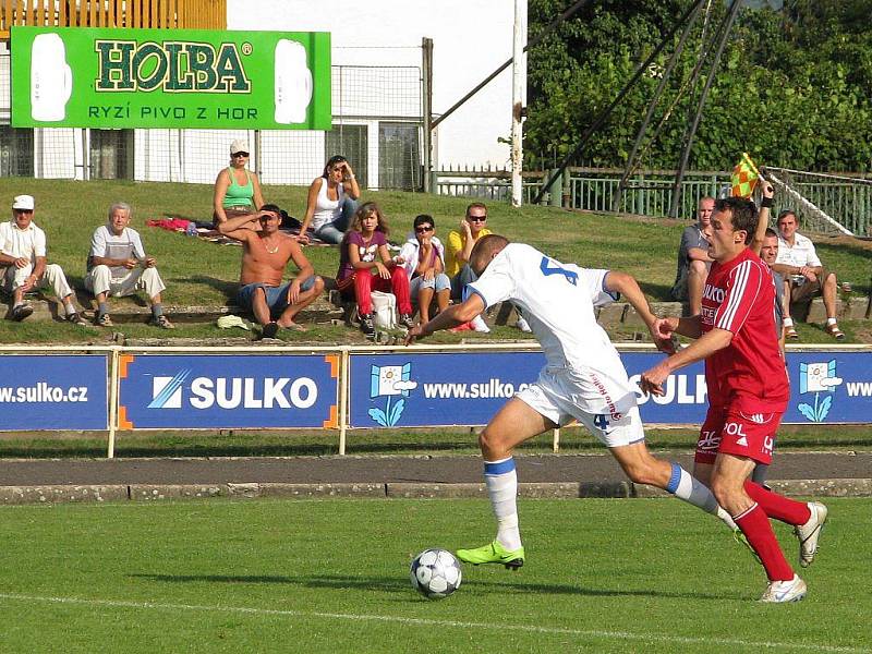 Zábřeh porazil doma Baník Ostrava (v bílém)