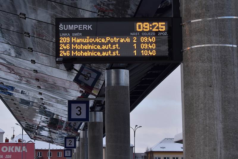 Nový přestupní terminál Šumperk - autobusové nádraží.