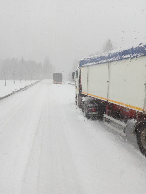 Sněžení na Jesenicku 19.4. 2017