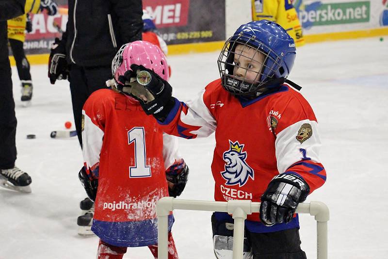 Šumperský stadion hostil akci pro děti s názvem Týden hokeje.
