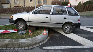 Nehoda v Zábřežské ulici v Šumperku