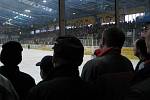 Šumperský zimní stadion během hokejových zápasů