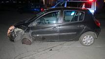 Nehoda v Bludově, kterou způsobil muž, který přepadl barmanku v Šumperku.