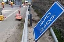 Oprava silnice přes Červenohorské sedlo. Ilustrační foto