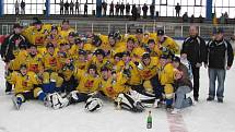 Postup juniorského týmu šumperského hokeje do extraligy.