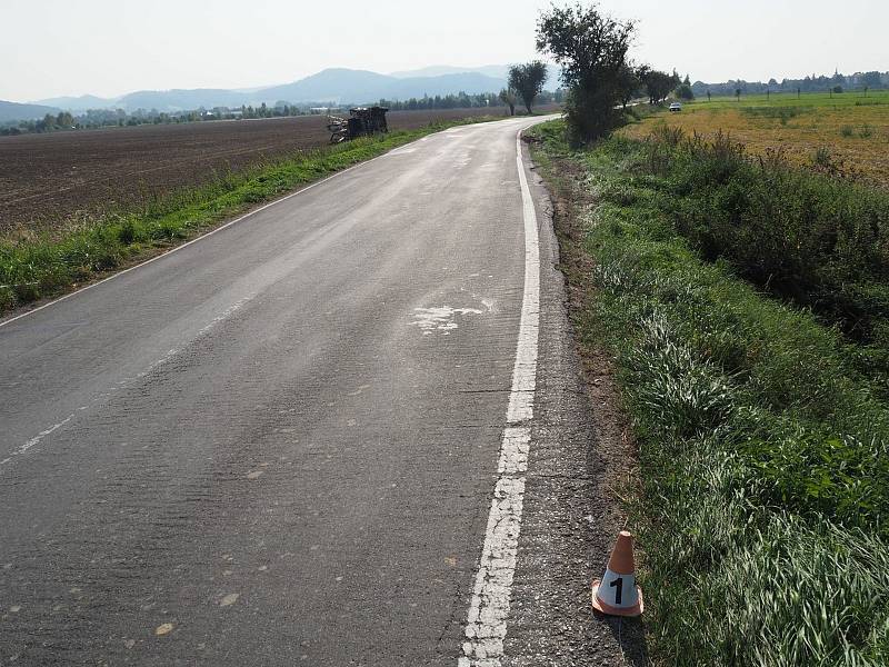 Havárie nákladního vozu mezi Postřelmovem a Chromčí.