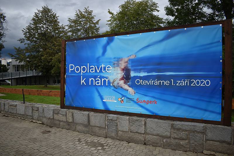 Bazén v Šumperku po rekonstrukci - slavnostní otevření 31.8.2020