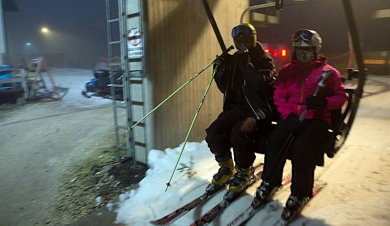 Lyžování ve ski areálu v Branné. Ilustrační foto