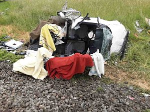 Nehoda na železničním přejezdu u Postřelmova, 5. června 2023