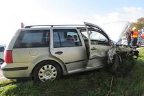 Dopravní nehoda u Libivé v pátek 13. září.