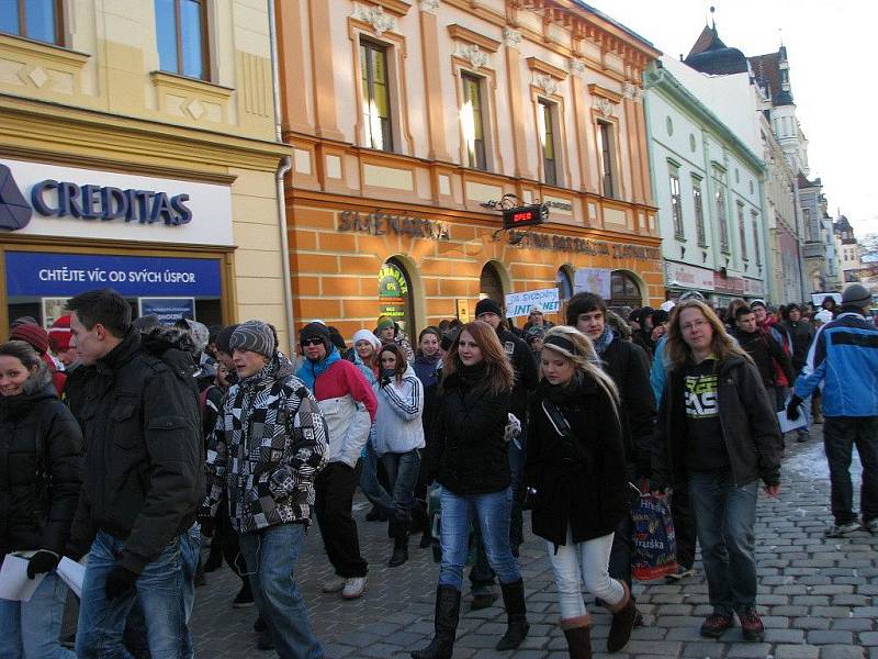 Šumperská demostrace proti ACTA, čtvrtek 2. února 2012