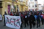 Šumperská demostrace proti ACTA, čtvrtek 2. února 2012