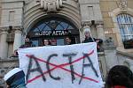 Šumperská demostrace proti ACTA, čtvrtek 2. února 2012