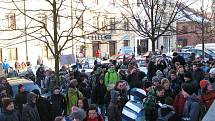 Šumperská demostrace proti ACTA, čtvrtek 2. února 2012