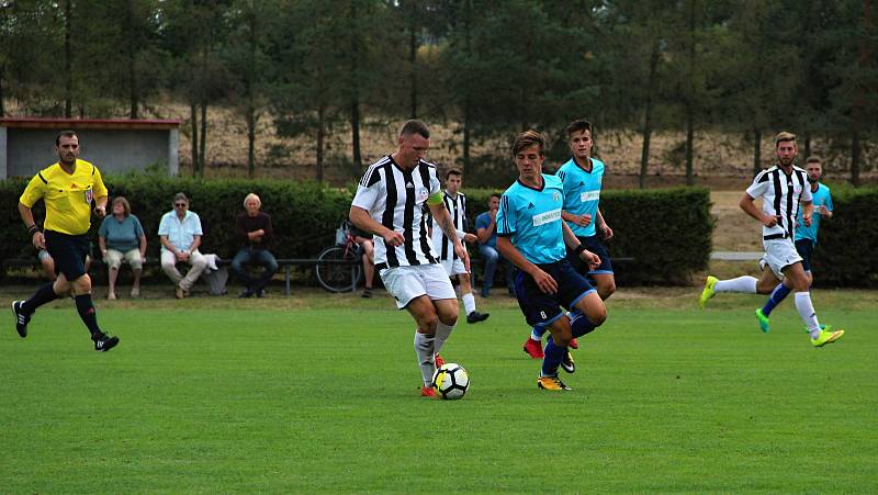 Fotbalisté FC Želatovice porazili FK Jeseník 1:0. Tomáš Matušík