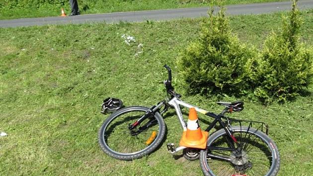 Cyklista havaroval v Žulové.