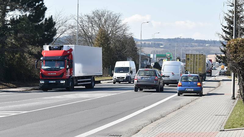 Ulice Třebovská v Mohelnici.