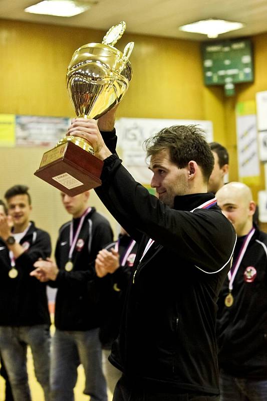 Zápas vítězů II. ligy ve futsalu: Gardenline Litoměřice - AC Gamaspol Jeseník 5:7, 15. dubna 2016.