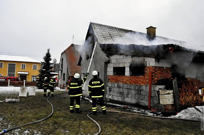 Požár v Líšnici.