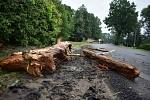 Následky bleskové povodně v Bělé pod Pradědem - horním Domašově.