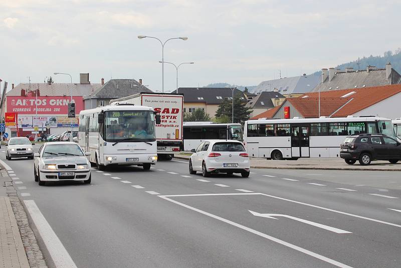 Autobusové nádraží v Šumperku v roce 2018