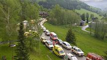 Rallye Rejvíz - sraz účastníků soutěže záchranářů v Koutech nad Desnou