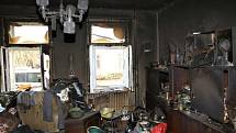 Dům v Zábřehu, kde došlo požárem k pokusu o vraždu dvou mužů