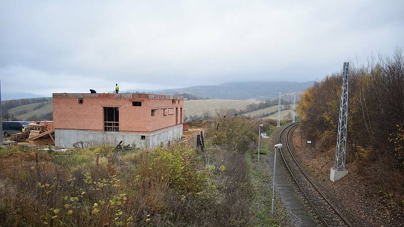 Elektrizace trati v úseku Šumperk - Uničov. Hrabišín.