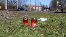 Přejezd na Žerotínově ulici v Šumperku, v jehož blízkosti se v neděli 31. března večer střetl vlak s mužem.
