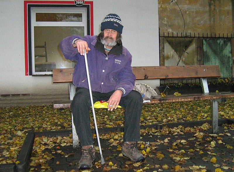 Osmačtyřicetiletý bezdomovec Karel Štěpán