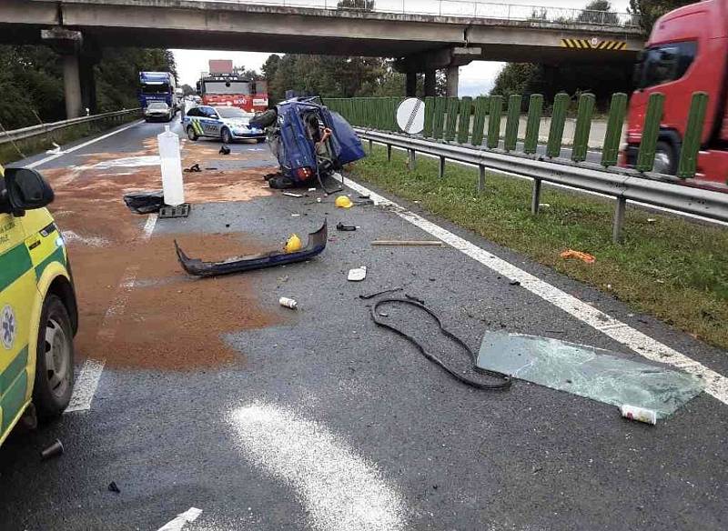 Nehoda na D35 u Loštic, 19. září 2022