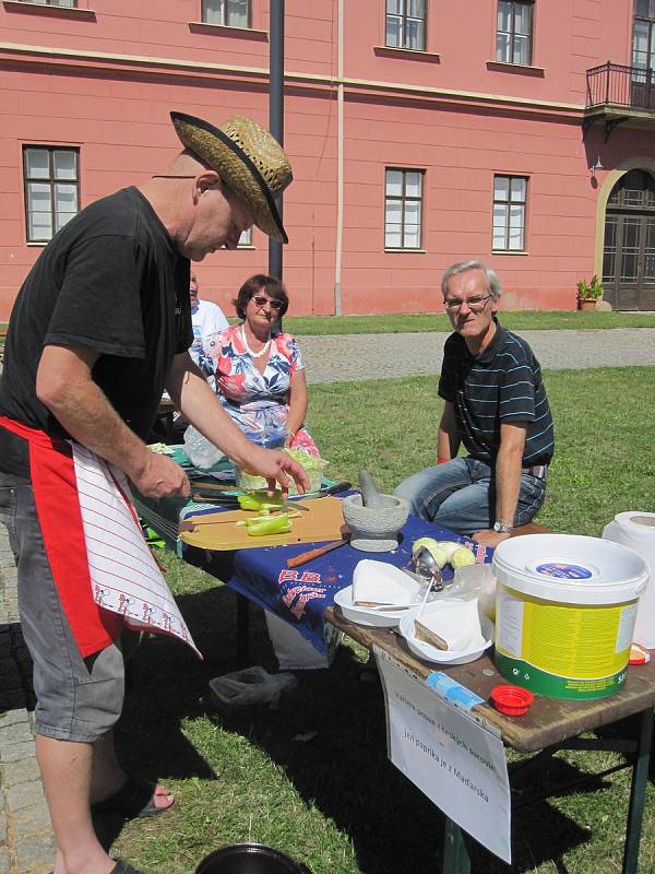 Hudebníci si v Šumperku rozdali souboj s veřejností. U Roztančených kotlíků si v rámci probíhajícího Mezinárodního folklorního festivalu poměřili síly ve vaření guláše.