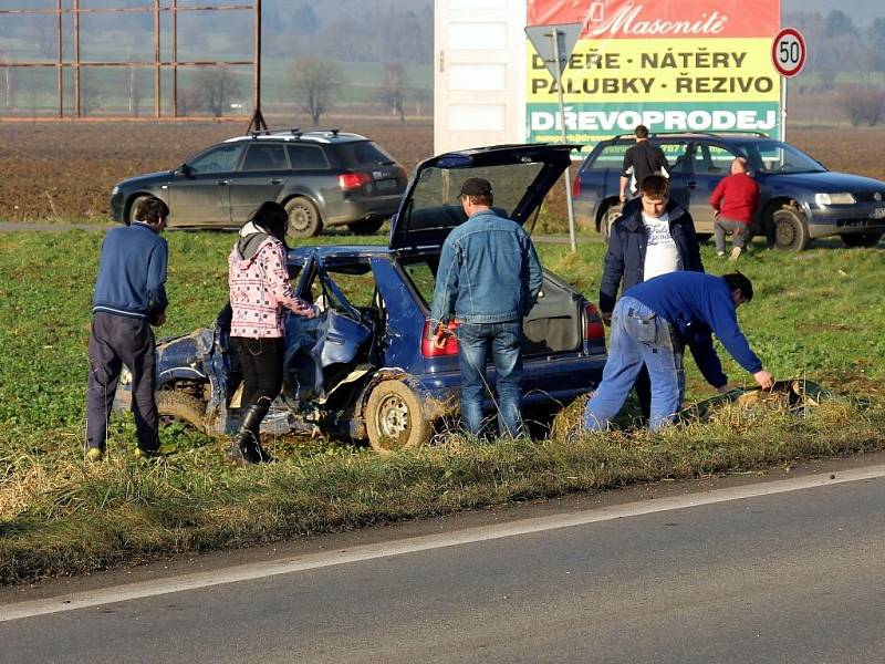 Nehoda mezi Šumperkem a Rapotínem.