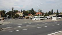 Autobusové nádraží v Šumperku v roce 2018